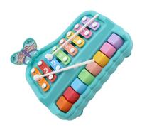 Glockenspiel 8 Note Cute Hand-Knocked Glockenspiel Xylophone Percussion Instrument Blue
