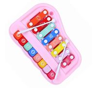 Glockenspiel 8 Note Hand Knocked Xylophone Glockenspiel Percussion Instrument Cute Style (Color : Pink)