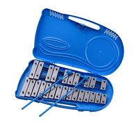 Glockenspiel Bell Kit, Vintage Marching Glockenspiel Set Professional 25 Notes Xylophone Percussion Instrument with a Carrying Case for Convenience Bell Kit Stand