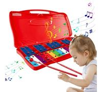 Glockenspiel for Kids Metal,Chromatic 25 Note Professional Xylophone Instrument - Colorful Musical Early Educational Toys for Thanksgiving, Holidays, New Year's Day, Birthday, and Easter
