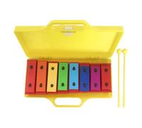 Glockenspiel Melody - Metal Keys Percussion, Glockenspiel Melody for Kids, Musical Gift Bright Tone, Easy to Use Mallets, Music Teaching Tool, Carrying Case for School Home Travel, 14.57x5.12x1.57 in