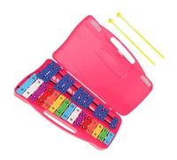 Glockenspiel Professional 25-tone Glockenspiel Perfectly Tuned Percussion Instrument With Two Mallets (Color : Pink)