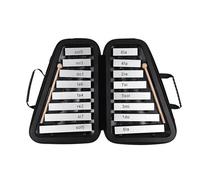 Glockenspiel Xylophone 16 Keys Glockenspiel 16-Note Aluminum Plate Xylophone Percussion Instrument With Case Mallets(Black)