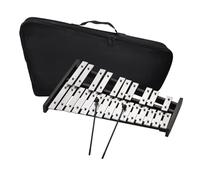 Glockenspiel Xylophone 25 Note Glockenspiel Xylophone Wooden Base Aluminum Bars With 2 Mallets Musical Instrument With Carrying Bag