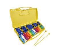Glockenspiel Xylophone 25 Notes Glockenspiel Xylophone Colorful Metal Keys Rhythm Instrument With 2 Mallets Handheld Case Gift For Beginners