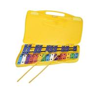 Glockenspiel Xylophone 25 Notes Glockenspiel Xylophone Hand Knock Xylophone Percussion Rhythm Musical Instrument With Case 2 Mallets(Yellow)