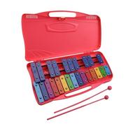 Glockenspiel Xylophone 25 Notes Glockenspiel Xylophone Hand Knock Xylophone Percussion Rhythm Musical Instrument(Pink)
