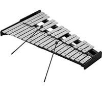 Glockenspiel, Xylophone 32-Note Xylophone Educational Glockenspiel Wooden Base Solid Aluminum Bars with Mallets Xylophone,