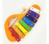 Glockenspiel Xylophone 8-key Xylophone Percussion Instrument Set Suitable For Beginners To Practice Musical Instruments(Orange)