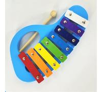 Glockenspiel Xylophone 8-key Xylophone Percussion Instrument Set Suitable For Beginners To Practice Musical Instruments(Sky blue)