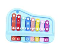 Glockenspiel Xylophone 8 Keys Beginner Instruments Wooden Environmental Octave Xylophone Hand Knocking On The Piano Percussion Instruments(Blue)