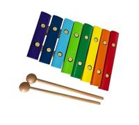 Glockenspiel Xylophone 8 Notes Wooden Xylophone Musical Instrument With 2 Wooden Mallets Birch Wooden Colorful Keys Xylophone