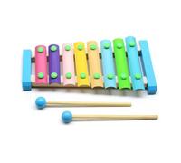 Glockenspiel Xylophone 8 Notes Wooden Xylophone With 2 Wooden Mallets Colorful Keys Small Xylophone Instrument Perfect For Beginners