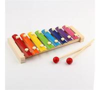 Glockenspiel Xylophone 8-tone Professional Beginner Xylophone Wooden Percussion Instrument Easy To Play(B)