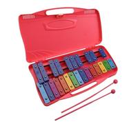 Glockenspiel Xylophone Beautiful Tone 25 Notes Glockenspiel Xylophone Hand Knock Xylophone Percussion Rhythm Musical(Pink)