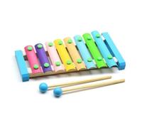 Glockenspiel Xylophone Beginner Musical Instruments 8 Notes Wooden Xylophone Mallets Colorful Keys Small Xylophone Percussion Instrument