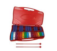 Glockenspiel Xylophone Easy To Play Xylophone Glockenspiel 25 Notes Resonator Bells With Box Musical(Red)