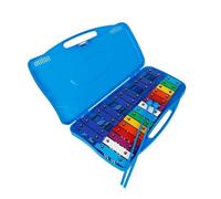 Glockenspiel Xylophone Easy To Play Xylophone Glockenspiel 25 Notes Resonator Bells With Box Musical(Blue)