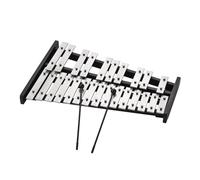 Glockenspiel Xylophone Foldable 25/30 Note Glockenspiel Xylophone Wooden Frame Aluminum Bars Percussion Musical Instrument Gift & Bag(A)