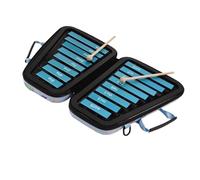 Glockenspiel Xylophone Music Lover 16 Keys Glockenspiel 16-Note Aluminum Plate Xylophone Musical Percussion Instrument With Case Mallets(Blue)