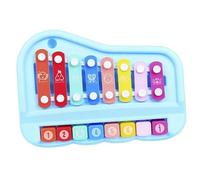 Glockenspiel Xylophone Wooden Octave Xylophone Hand Knocking On The Piano Percussion Instruments Beginner Professional(Blue)