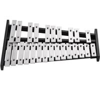 Glockenspiel Xylophone, Xylophone 25 Note Glockenspiel Xylophone Wooden Base Aluminum Bars with 2 Mallets with Carrying Bag