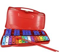 Glockenspiel Xylophone, Xylophone Hand-Knocked Aluminum Plate Percussion Instrument 25 Tone Iron Plate Xylophone