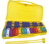 Glockenspiel Xylophone, Xylophone Hand-Knocked Aluminum Plate Percussion Instrument 25 Tone Iron Plate Xylophone(B)