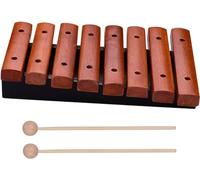 Glockenspiel Xylophone, Xylophone Musical Instrument 8 Notes Wood Xylophone Glockenspiel Includes 2 Wooden Mallets for Children(A)