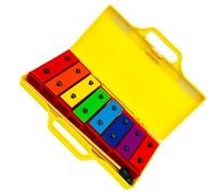 Glockenspiel Yellow Box Colorful 8 Tone Brick Glockenspiel Xylophone Percussion Instrument