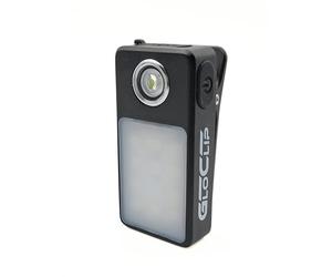 GloClip Clip on Light for Dog Walking, DIY, Running, and Safety. The Mini LED Flashlight/Torch is Dimmable, USB-C Rechargeable, IPX6 Waterproof, has 3 Light Modes, and Features a Strong Clip