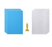 GLOCTO Sticky Flock Rhinestone Template Stencil - 12"x8" with 7 Sheets & Hotfix Rhinestone Tape