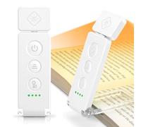 Glocusent Book Light 12 LEDs, Reading Lights for Books in Bed with 5 Colors & 5 Brightness Levels, Up to 100Hrs Runtime Book Light Clip on Kindle, Eye-Caring Book Reading Light