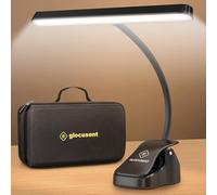 Glocusent LED Super Bright Music Stand Light, Eye Caring Clip-on Piano Light, 3 Color & 5 Brightness, USB-C Rechargeable, Long Lasting up to 140 Hrs, Perfect for The Piano (with EVA-CASE)