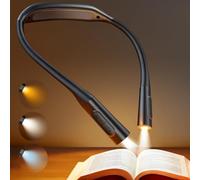 Glocusent Reading Light, Book Light & Neck Light - 100Hrs Long-Lasting, Lightweight, 5 Colors & 5 Brightness, Perfect Reading Lights for Books in Bed, Crafting Light for Knitting, Camping, Book Lovers