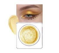 Gloden Glitter Eyeshadow Cream, Champagne Creamy Shimmer Gold Eye Shadow, Liquid Eyeshadow for Women Eyes Makeup, Metallic Single Eyes Shadows, Shiny Shimmering Palettes
