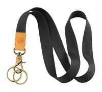 glodentai Lanyard for Keys, Cool Neck Strap Key Chain Holder, Long Lanyard for ID Badges Wallet (black)