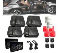 Glodoor for Cars,Glo Door for Car, Car Door Lights Logo Projector, Custom Car Door Light,Car Door Decorative Atmosphere Lamps,Movement and stillness Dual Mode Switching (4pcs)