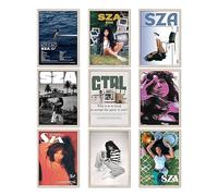 Glodse SZA Poster Album Cover Posters for Room Aesthetic Music Wall Art Girl and Boy Teens Dorm Decor Set of 9 8x12inch Unframed