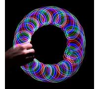 GloFX 6-LED Spinning Orbit: 7-Color Fantasy Lightshow Orbital Toy Rave Glow EDM Orb