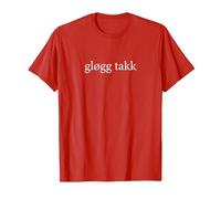 Glogg Takk Please Language Norwegian Wine Tasting Vacation T-Shirt, Men, Red, Large