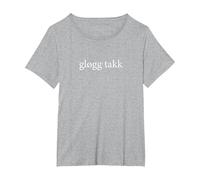 Glogg Takk Please Language Norwegian Wine Tasting Vacation T-Shirt, Women's Plus, Heather Grey, 5X
