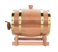 GLOGLOW 1.5L/3L/5L/10L Oak Timber Wine Bucket, Handmade Premium Vintage Wood Oak Bucket for Wine Spirits Beer Whiskey Rum Port Brandy Tequila (3L)