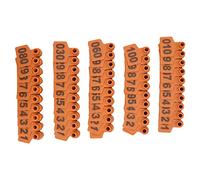 GLOGLOW 100Pcs Livestock Ear Tags, Animal Ear Tags Identification Label for Farm Animals Sheep Cattle Cow Pig Goat Sheep 100Pcs Livestock, 001 100 Numbered Nan Nan (Orange)