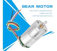 GLOGLOW 12V GM25-310 Metal Gear Engine for Window Starter, Door Starter, Mini Blessed - Low Heat, Loss, Long Shelf Life (DC12 100RPM)