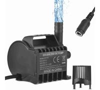 GLOGLOW 12V Submersible Water Pump, Pump with Brushless Motor, 360L H 9.2ft Lift Quiet Operation for Aquarium Fish Tank Pet Drinking Garden Pond 12V Submersible Water, ABS Mini (QR75C)