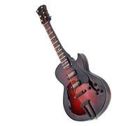 GLOGLOW 14cm Miniature Guitar Replica, Bass Model with Display Stand Wooden Ornament for Musicians Guitarists 14cm Miniature Guitar Replica, Handcrafted Nan Collected Items (14cm model)