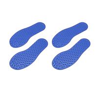 GLOGLOW 2 Pair Foot Shaped Floor Markers, No Slip PVC Feet Carpet Markers for Classroom Preschool Dance Karate Activities 2 Pair Foot Shaped Floor, 21.8cm/8.6in Nan Nan (Blue)