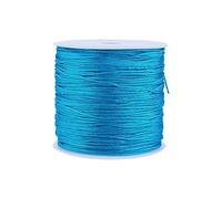 GLOGLOW 20 Colors 100M x 0.8mm Satin Nylon Cord for Chinese Knot Beading Bracelet Necklace Making Blue