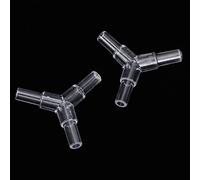 GLOGLOW 20PCS Acrylic Y Shape Tee Connector 4mm Pneumatic Pump Splitter with Flexible Airline Hose Adapter for Aquarium Oxygen System